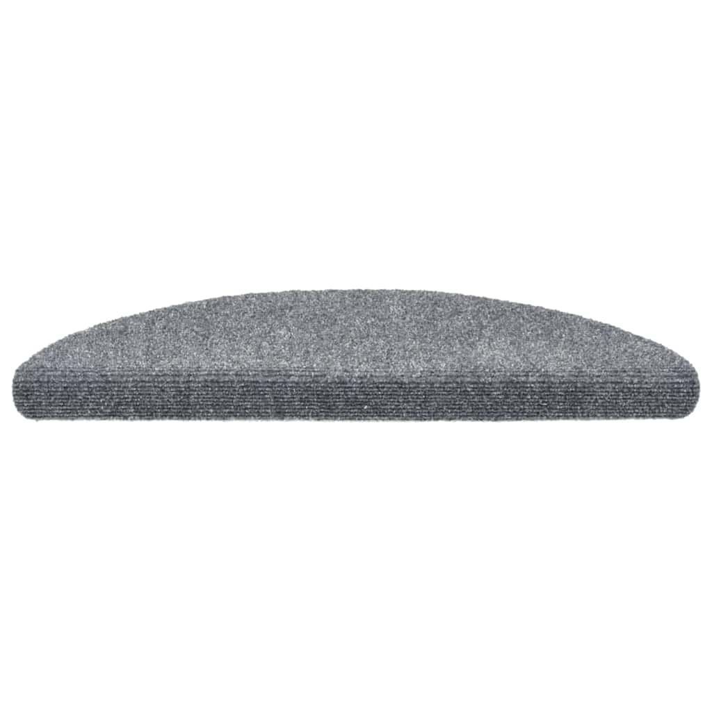 Self Adhesive Stair Mats 10 pcs Light Grey 56 x 17 x 3 cm