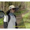 Men Wide Brim Sun Hats Upf50+ Waterproof Breathable Bucket Hat For Fishing, Hiking, Camping
