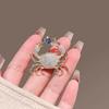 Fashion Crab Brooch Exquisite Simple Personalized Creative Full Of Zirconium Pins High-End Suit Jacket Decor Accessories Gift
