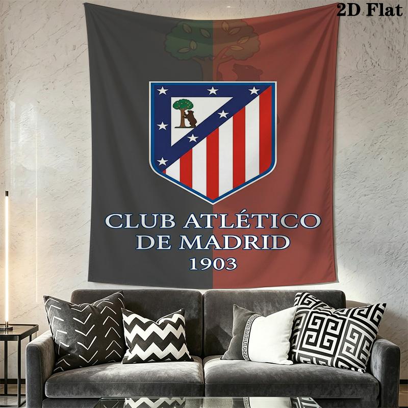 Club Atltico De Madrid Crest Threepiece Set 1 Duvet Cover 2 Pillowcase Without Core Bedding Set Soft And Comfortable