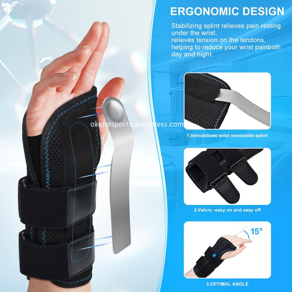 1Pcs Adjustable Wristband Wrist Support Wrist Brace Sport Left Right Hand Wrist Support For Fitness, Weightlifting & Pain Relief