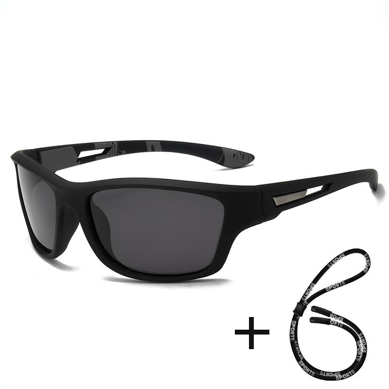 Fashion Sports Sunglasses With Chain UV400 Protection Unisex Retro Designer Eyewear For Cycling Climbing Fishing