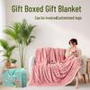 Plush Velvet Flannel Blanket - Thick Cozy Cover, Ideal Promotional Business Gift for Customers