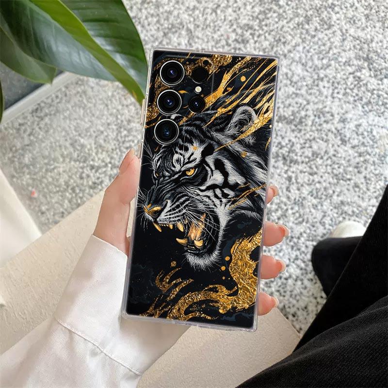 Tiger Tiere Klare Hülle Für Samsung Galaxy S26 S25 S24 S23 Ultra S20 S21 FE S22 Plus S26 Ultra S25FE Weiche Silikon Handyhülle