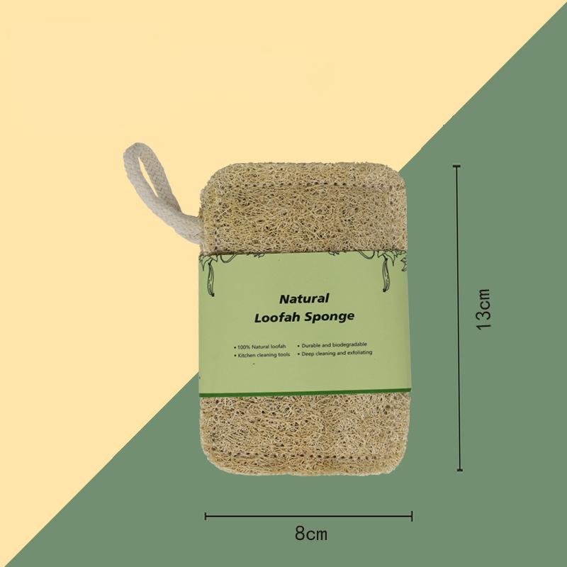 Natural Loofah Sponge Kitchen Sponge Wash Dish Eco-Friendly Shower Luffa Body Scrubbers Loofa Biodegradable Sponge 20PCS