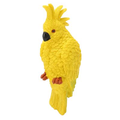 Parrot Figurines Aquarium Ornament Simulation Innovative Hand Crafted Colorful Resin Parrot Fish Tank Pendant