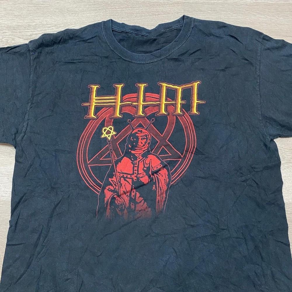 Новая Винтажная 2004 года HIM Heartagram Подарок Для Фанатов Унисекс S-5XL Футболка 2OS1434 Унисекс Футболка XXXXL
