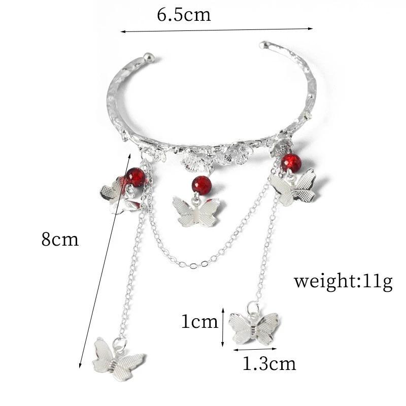 Anime Tian Guan Ci Fu Bracelet Hua Cheng Xie Lian Cosplay Adjustable Butterfly Finger Rings Pendant Accessories Props