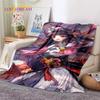 3D Niedliche Genshin Impact Cartoon Spiel Weiche Flanelldecke für Betten Schlafzimmer Sofa Picknick, Überwurfdecke für Outdoor-Freizeit Nickerchen Geschenk