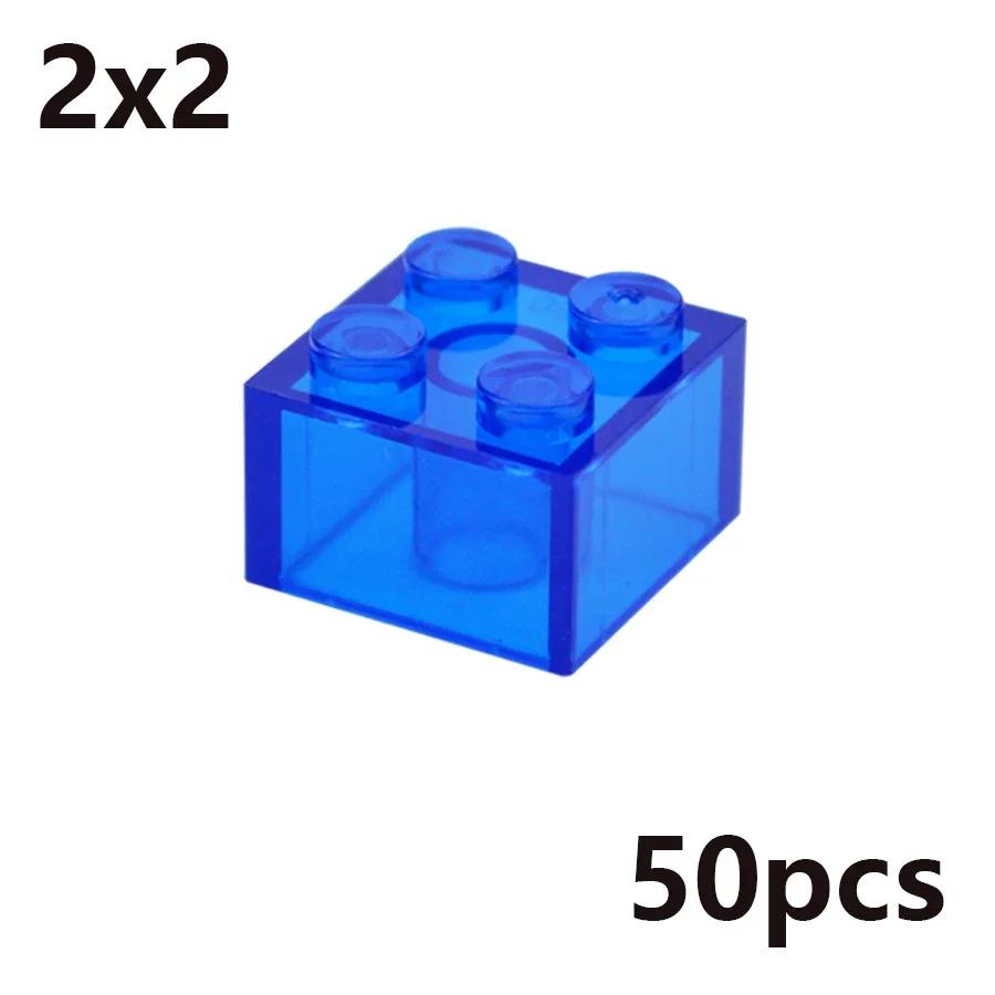MOC Transparent Thick Building Blocks Figures 1x1 1x2 2x2 2x4 Dots Clear Brick Compatible Brand Educational Creative Toy for Kid