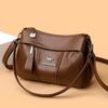 Senior Soft Leather Commuter Multi-layer Large Capacity Single Shoulder Crossbody Bag Middle-aged Mother Bag