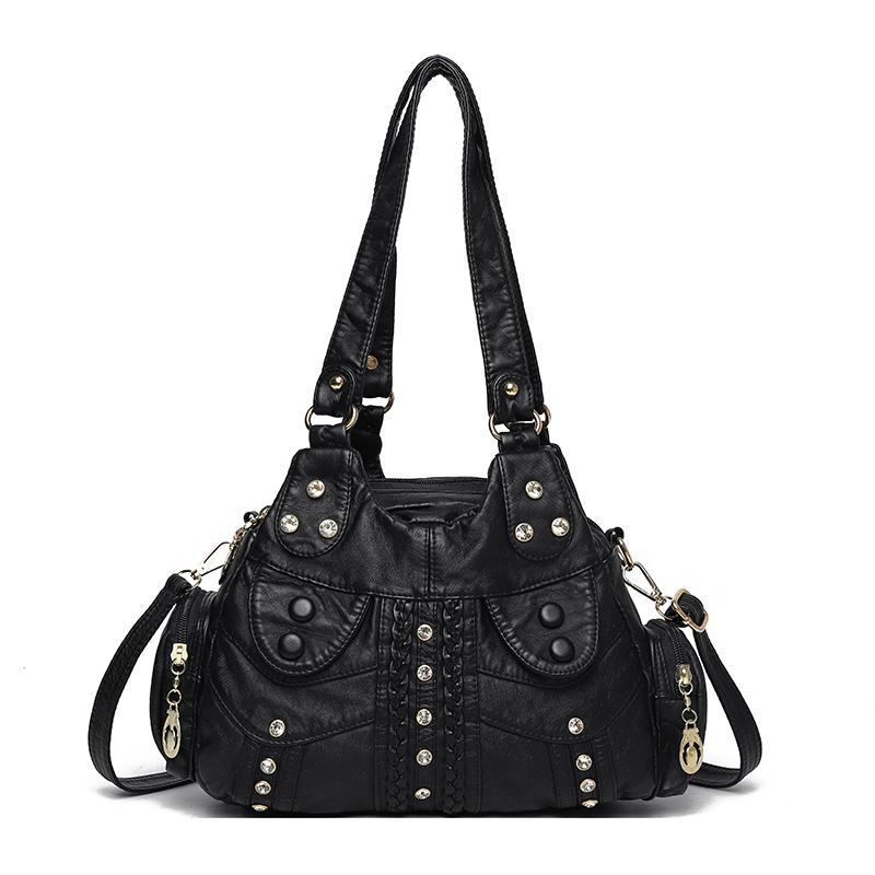 Colorful PU Leather Handbag for Women – Boho-Style Patchwork Design with Braided Details and Adjustable Strap, Perfect for Casual Wear