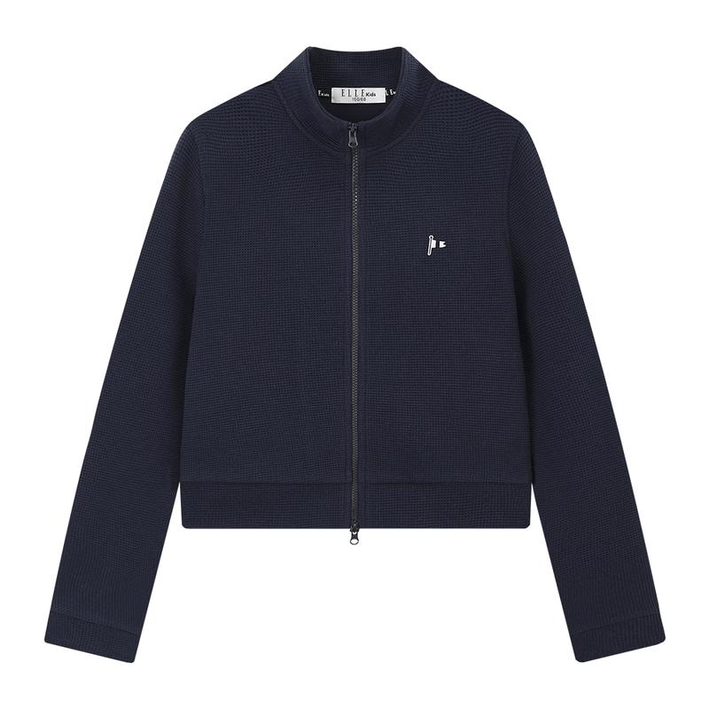 ELLE KIDS Girls Waffle Knit Zip Jacket 160
