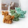 3D Golden Coin Dragon Turtle Candle Silicone Mold  DIY Animal God Beast Turtle Basalt Statue Plaster Aroma  Candle Home Decor