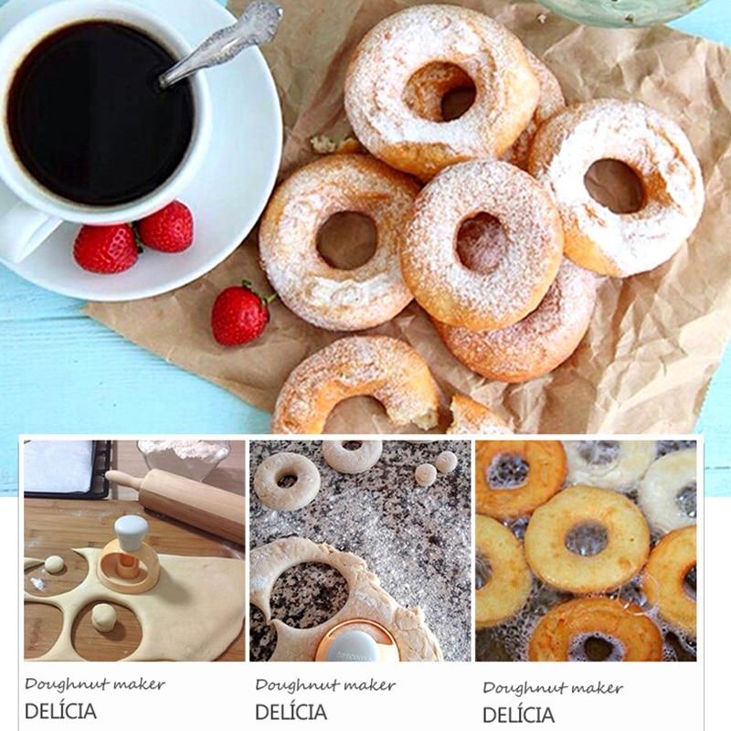 Creativo fai da te stampo per ciambelle strumenti per decorare torte dessert in plastica taglierina per pane accessori per la cottura utensili da cucina