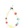 Colorful Puppy Head Camera Beaded Lanyard Pendant for Mobile Phones. Handmade and Cute for DIY Enthusiasts. Great for Female Users.