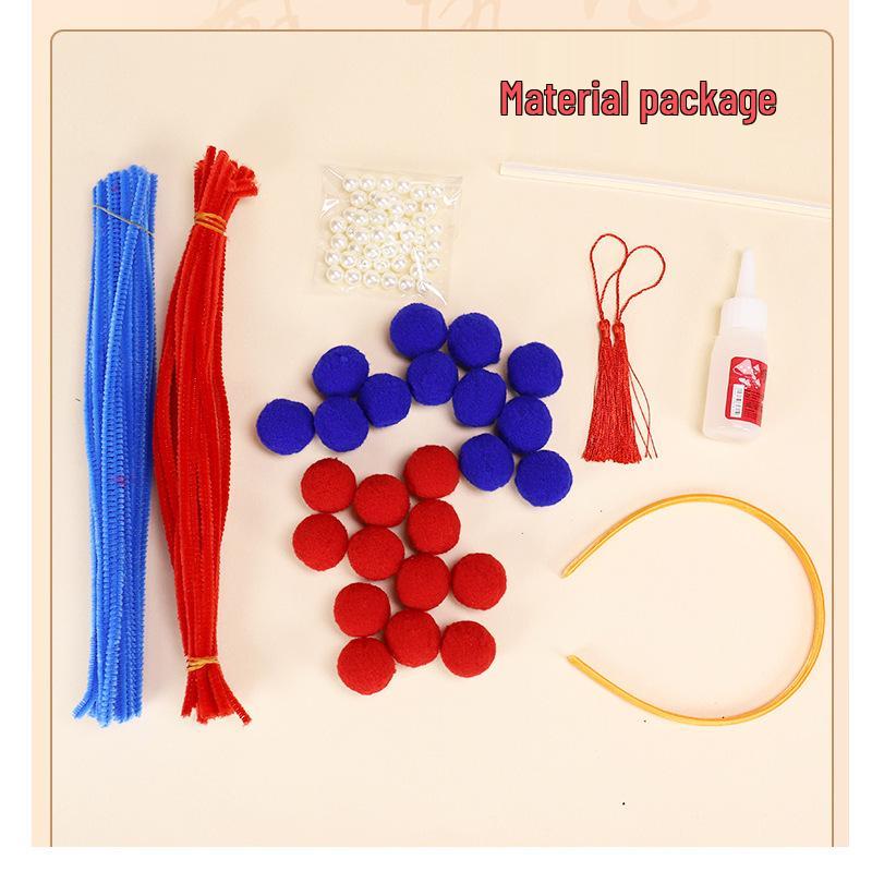 DIY Peking Opera Headband & Hair Accessories Kit for Dragon Boat Festival Team-Building Activity