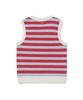 CLOVE [26Sm Clove] Boucle Stripe Knit Vest (Red)
