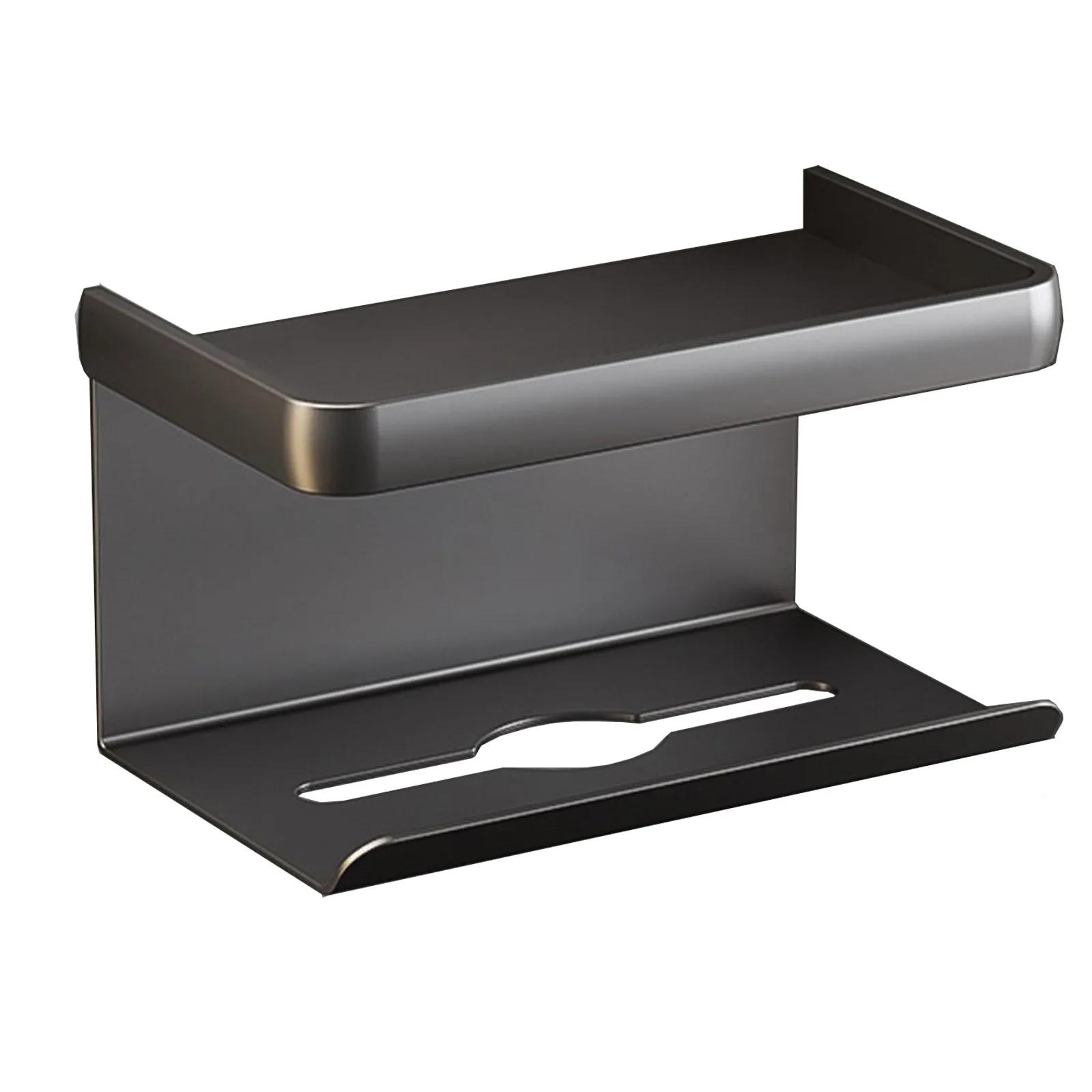 Non-punch Wall-mounted Paper Towel Storage Rack, Paper Roll Rack, Toilet Paper Box Rack, Multi-function Mobile Phone Holder