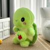 23cm Kawaii Simulation Apple Turtle Plush Toy Cartoon Backpack Little Turtle Plush Doll Giving Girlfriend Birthday Gift