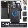AUTSPACE A05 For iPhone 17 Pro Max Case Wallet Stand Detachable Leather Magnetic Phone Cover