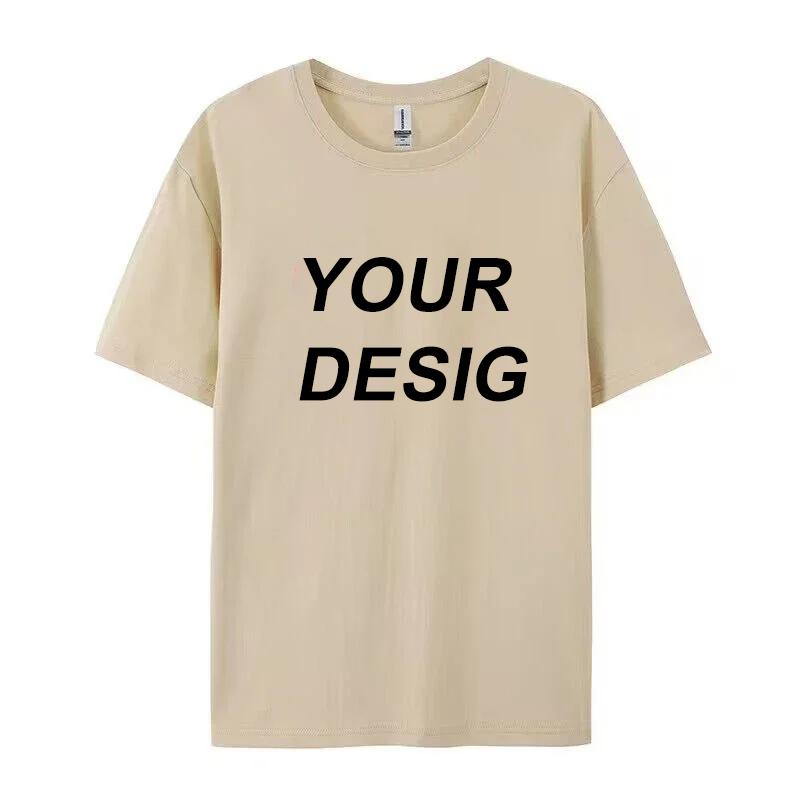 Premium Custom T Shirt 100 Cotton Diy Customize Printing Your Own Photo Photo Logo TShirt Tank Women Famliy Team Tee Shirt Gif