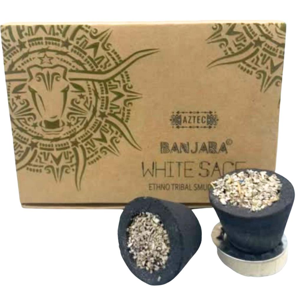 White Sage Smudge Cups by Banjara