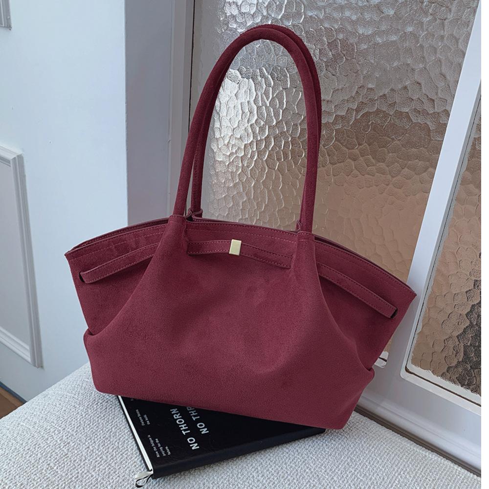 Tragetasche, Einschultertasche mit großem Fassungsvermögen, Schlichte Pendlerhandtasche