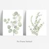 Botanical Boho Bathroom Decor Wall Art Prints, UNFRAMED Sage Green Plants Decor for Bedroom|Office, Minimalist Eucalyptus Leaves Watercolor Art