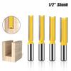 1/2 Handle 12 Handle Extended Double Edge Straight Knife Woodworking Milling Cutter Trimming Machine Head Slotting Trimming Knife Bakelite Gong Knife