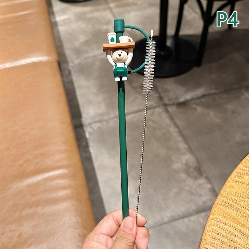 1Pc Silicone Straw Plug For Water Glass Bottle Flower Shape Drinking Dust Cap Straw Tips Cover Cup Accessories For 6-8Mm Straws