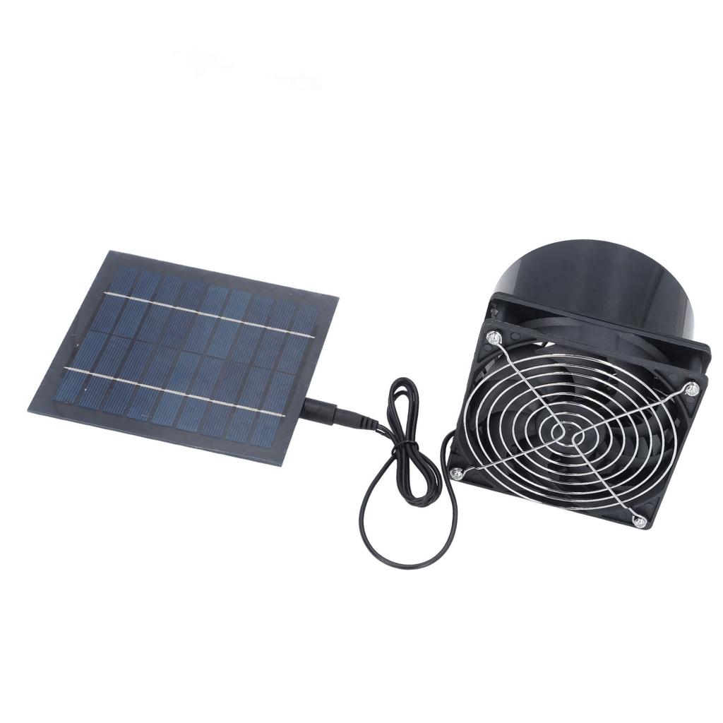 Ventilador de Extracción Solar Profesional Eficiente Ahorro de Energía Ventilador de Conducto Solar para Exterior Ático Casa de Perro