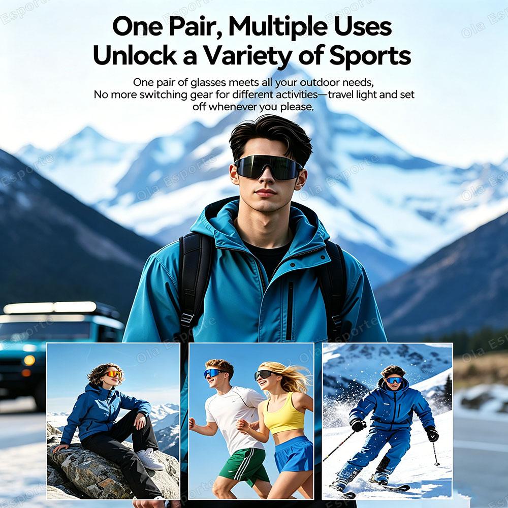 Cycling Bluetooth Smart Glasses Technology Audio Call Remote Headset Sunglasses Sports Riding Music Headphones Smart Glasses New