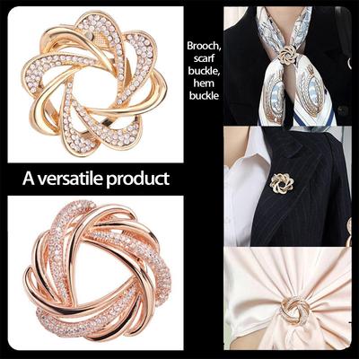 Elegantní brož a spona na šátek s diamanty - všestranný luxusní brož pro ženy