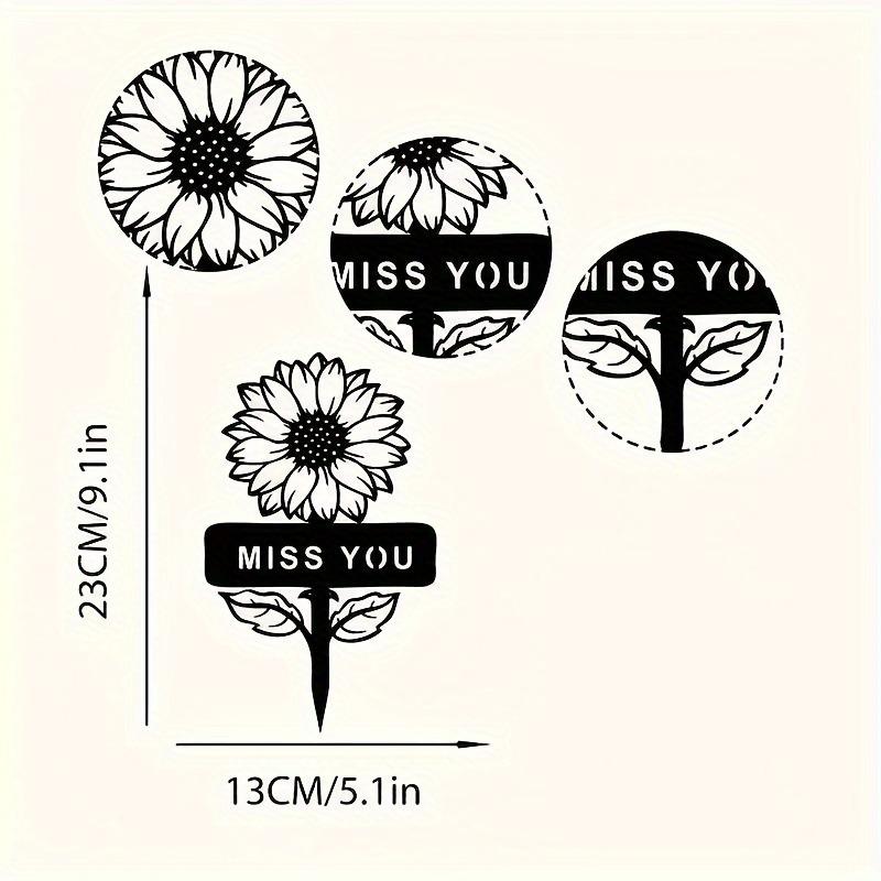 1Pc Charming Sunflower Metal Garden Decorative Ground Plug for Outdoor Yard Patio Garden Festival Home Party Decoration