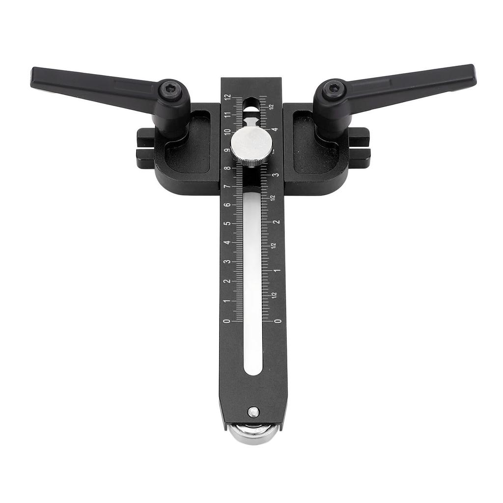 Table Saw Jig with Roller Dual Scale Woodworking Thin Ripping Locator Fits for 3Celsius4x3Celsius8 3Celsius8x1Celsius4 Inch T Slot