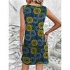 Vestito a Gilet Casual Elegante Traspirante con Scollo Rotondo Stampato Nuovo Stile Gonna Casual da Donna Vestito Midi Senza Maniche da Donna per le Vacanze