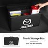 Leather Car Trunk Organizer Box Foldable Sundries Storag Bag With Lid For Mazda 6 3 CX5 5 2 323 CX7 Demio Atenza Axela MX5 RX8