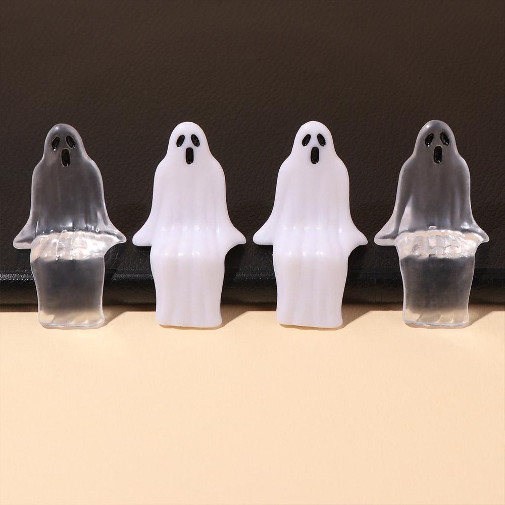 20pcs Cute Halloween Ghost Decoration Sitting Pose Ghost Statue Decorations Desktop Decoration