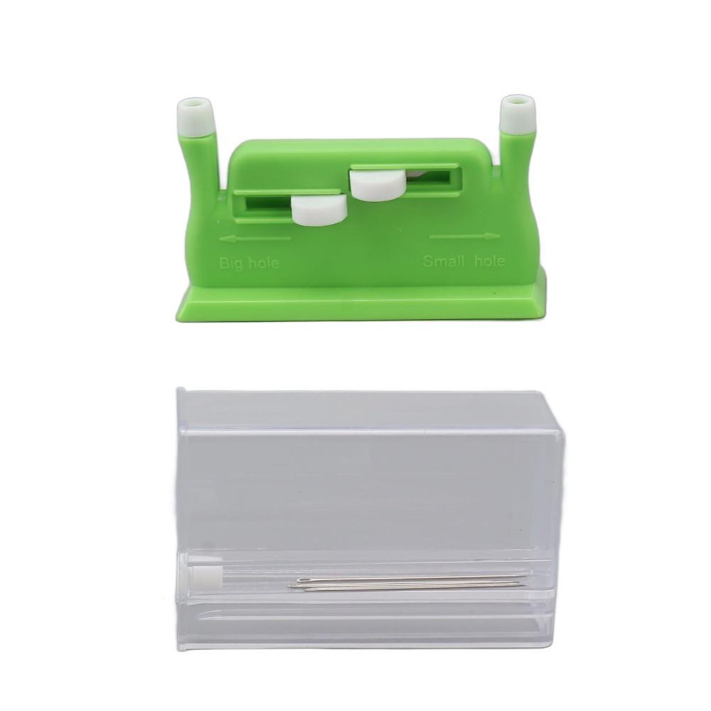 Con Agujas Enhebrador de Agujas Naranja/Verde Ayudante de Aguja Herramienta de Costura que Ahorra Tiempo Trabajo de Costura