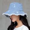 Sunshade Denim Bucket Hats Lightweight Sun Protection Basin Cap Shabby Fisherman Hat Spring