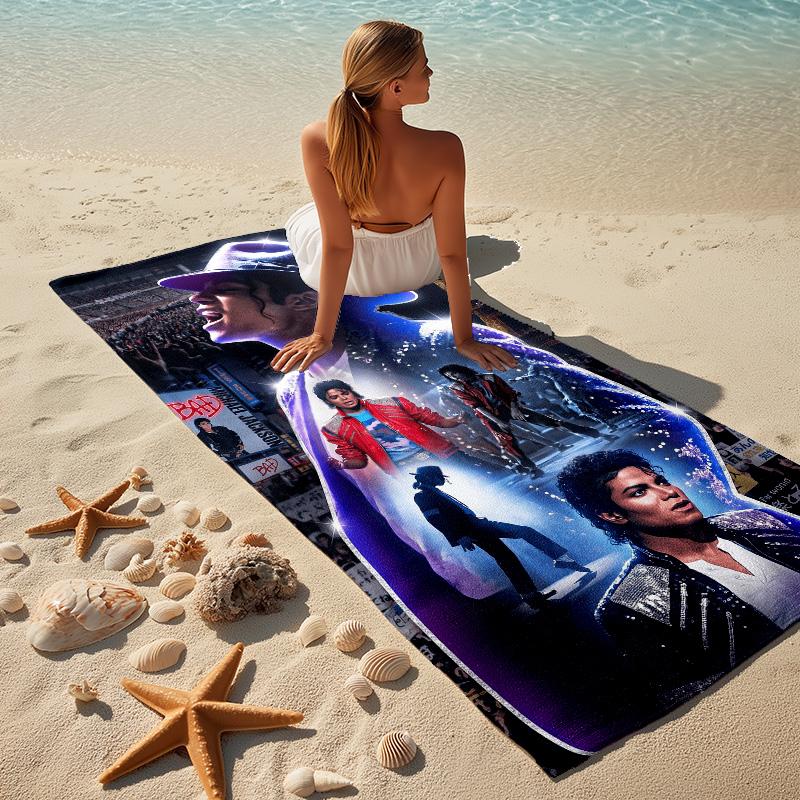 Michael Jackson Stilvolles Digitaldruck Strandtuch Schnelltrocknende Saugfähige Decke Für Strand Pool Fitnessstudio Reisen