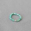Summer Vintage Natural Stone Colorful Beaded Ring Personalized Simple Elastic Finger Ring Jewelry