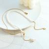 Luxury European Style Freshwater Pearl Titanium Steel Gold Plated Snake Bone Necklace For Women