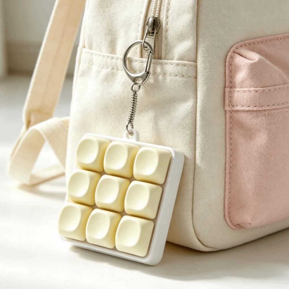 9 Keys Keycap Fidget Keychain Key Cap Clicker Mechanical Keyboard Keychain Adults