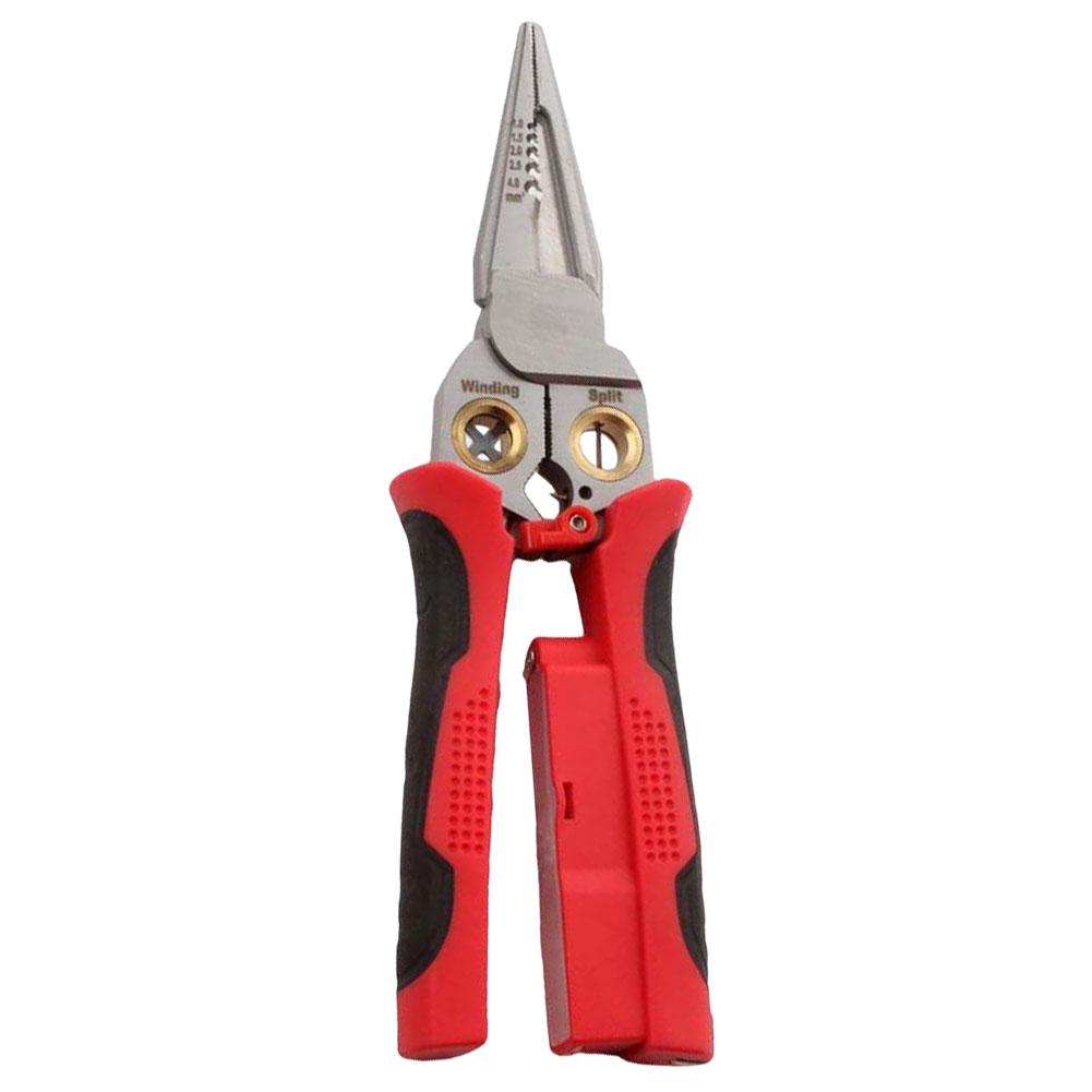 8 In 1 Wire Stripper with Electricity Measurement Function Electrician Crimping Pliers Non-Slip Wire Repair Tool for Home Garage