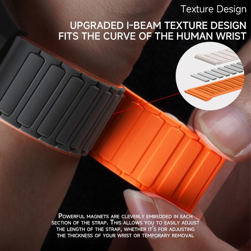 No Gap Silicone Band for Samsung Galaxy Watch 8 40mm 44mm Magnetic Strap for Galaxy Watch 8 Classic 46mm Sports Bracelet Correa