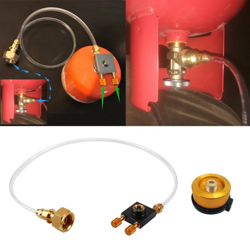 Gasflaschen-Kocher-Adapter Adapter Flachgasflaschen-Füllventile Gasbefüllventile