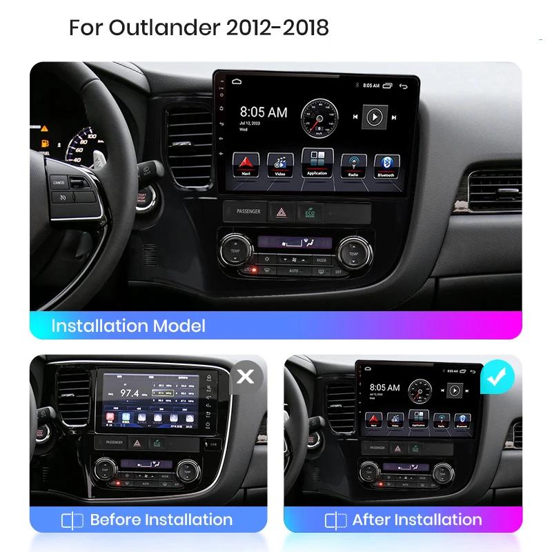 Radio Android13 Carplay Pentru Mitsubishi Outlander 3 GF0W GG0W 2012 2013-2018 Stereo Auto Player Multimedia Android Auto GPS Navi
