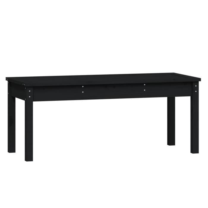 VidaXL Banc de jardin noir 109x44x45 cm bois massif de pin 824008
